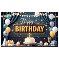 thumbnail image 1 of Decorative Design Birthday Banner Colorful Balloons Birthday Party Backdrop Cake Decoration Happy Birthday for Birthday Party Event Decoration Holiday Celebration, 1 of 8