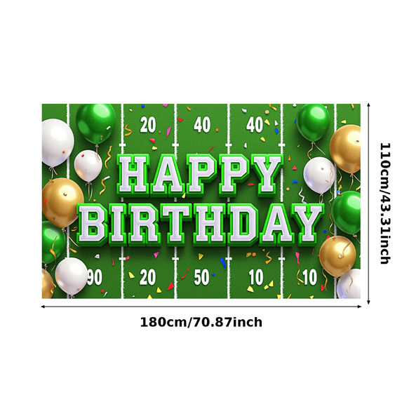 Decorative Design Birthday Banner Sports Theme Happy Birthday Banner for Birthday Party Celebration Event Decoration
