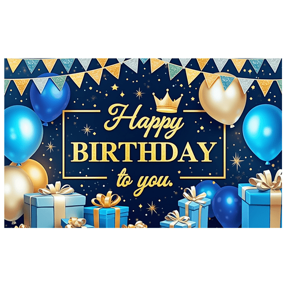 Decorative Design Birthday Party Banner Colorful Gifts Banner Happy Birthday Banner for Birthday Party Indoor Decoration Celebrations