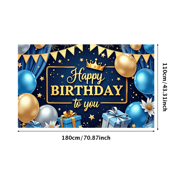 Decorative Design Birthday Party Banner Colorful Gifts Banner Happy Birthday Banner for Birthday Party Indoor Decoration Celebrations