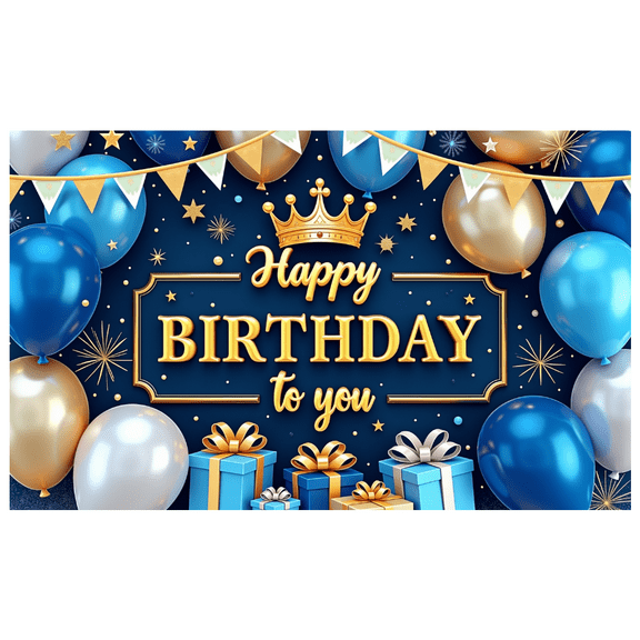 Decorative Design Birthday Party Banner Colorful Gifts Banner Happy Birthday Banner for Birthday Party Indoor Decoration Celebrations