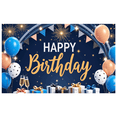 thumbnail image 1 of Decorative Design Birthday Party Banner Colorful Theme Happy Birthday Banner for Birthday Party Indoor Decoration Party Celebration, 1 of 8
