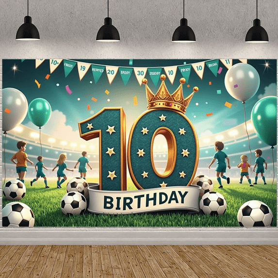 Decorative Design Birthday Party Banner Soccer Theme Kids Birthday Happy Banner for Birthday Party Kids Party Indoor Decoration