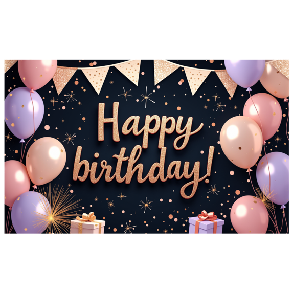 Decorative Design Birthday Party Banner with Colorful Theme for Birthday Party Indoor Decoration Holiday Celebration