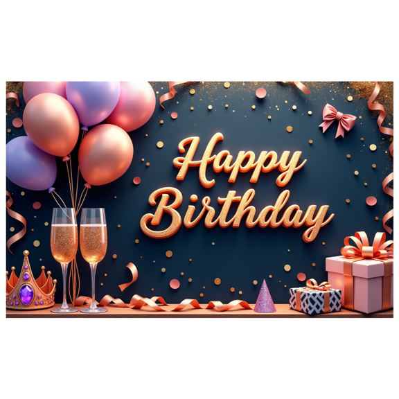 Decorative Design Birthday Party Celebration Banner for Indoor Decoration Kids Event Photo Shoot