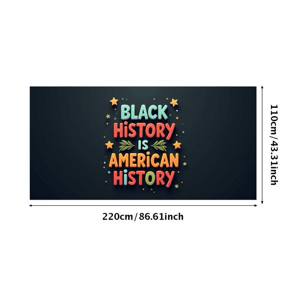 Decorative Design Black History Banner Colorful Textual Cultural Awareness for Educational Event Indoor Celebration Community Gathering