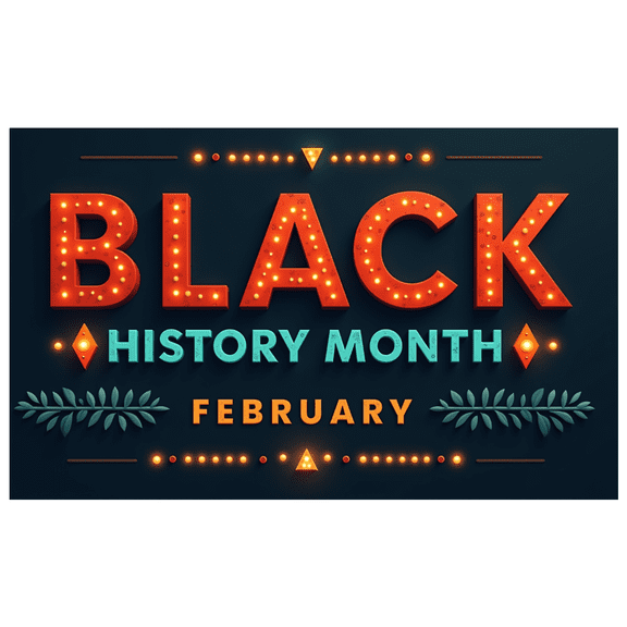Decorative Design Black History Month Celebration Banner February Event Decoration for School Classroom Office Display