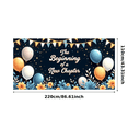 thumbnail image 1 of Decorative Design Celebration Banner Floral Decoration Beginning of a New Chapter for Birthday Party Indoor Celebration Event, 1 of 7