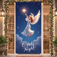 thumbnail image 1 of Decorative Design Christmas Angel Theme Religious Night Sky Banner for Church Events Holiday Decor Home Decoration, 1 of 9