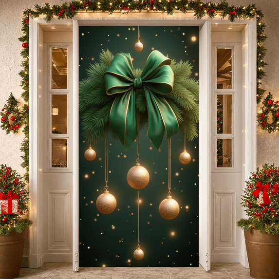 Decorative Design Christmas Banner Festive Holiday Decoration Polyester Material for Holiday Home Decoration Indoor Celebration Party Background