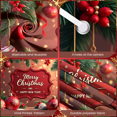 thumbnail image 1 of Decorative Design Christmas Banner Festive Red Merry Christmas Ornament Holiday Display for Christmas Party Indoor Decoration Event Celebration, 1 of 9