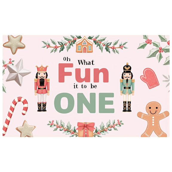 Decorative Design Christmas Banner Festive Theme Nutcracker Holiday Banner Gingerbread Candy Cane for Christmas Party Winter Decoration Holiday Background