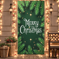 thumbnail image 1 of Decorative Design Christmas Banner Green Fir Golden Stars Merry Celebration for Holiday Party Indoor Decoration Winter Festivities, 1 of 9