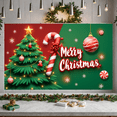 thumbnail image 1 of Decorative Design Christmas Banner Holiday Tree Candy Cane for Christmas Party Decoration Indoor Celebration Winter Event, 1 of 9