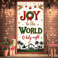 thumbnail image 1 of Decorative Design Christmas Banner Holy Night Joy to the World Holiday Decoration Outdoor Indoor Christmas Celebration Banner for Church Event Family Gathering Gift Decoration, 1 of 9