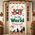 thumbnail image 1 of Decorative Design Christmas Banner Holy Night Joy to the World Holiday Decoration Outdoor Indoor Christmas Celebration Banner for Church Event Family Gathering Gift Decoration, 1 of 9