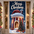 thumbnail image 1 of Decorative Design Christmas Banner Snowy Scene Merry Christmas for Holiday Party Indoor Decoration Winter Celebration, 1 of 9