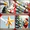 thumbnail image 1 of Decorative Design Christmas Banner with Red Car and Golden Retrievers for Holiday Celebration Winter Festive Event, 1 of 9