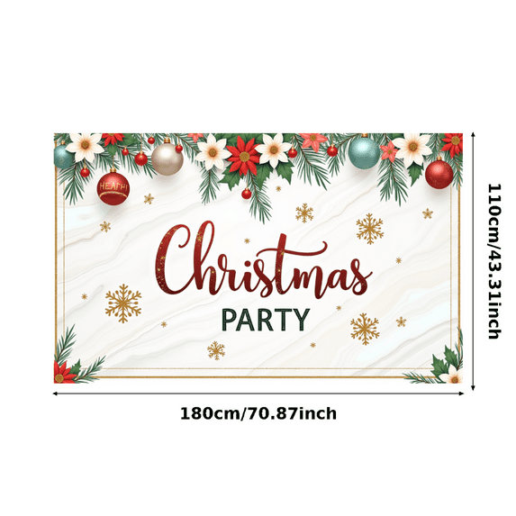 Decorative Design Christmas Party Banner Festive Decoration Holiday Celebration Backdrop for Indoor Decoration Party Celebration Seasonal Event