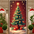 thumbnail image 1 of Decorative Design Christmas Tree Festive Decoration Holiday Banner for Christmas Party Family Celebration Winter Event, 1 of 9