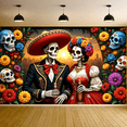 thumbnail image 1 of Decorative Design Day of the Dead Banner Colorful Theme Sugar Skull Design for Mexican Festival Celebration Holiday Party, 1 of 8