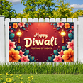 thumbnail image 1 of Decorative Design Diwali Banner Colorful Theme Festival of Lights Polyester Material Floral Design for Indian Festival Home Decoration Outdoor Celebration, 1 of 7