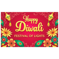 thumbnail image 1 of Decorative Design Diwali Banner Colorful Theme Festival of Lights Polyester Material Floral Design for Indian Festival Home Decoration Outdoor Celebration, 1 of 9