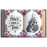 Decorative Design Fairy Tale Banner Floral Elements Castle Illustration Photobook Fantasy Theme for Storytelling Events Wedding Indoor Decoration