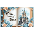 thumbnail image 1 of Decorative Design Fairy Tale Banner Floral Elements Castle Illustration Photobook Fantasy Theme for Storytelling Events Wedding Indoor Decoration, 1 of 6