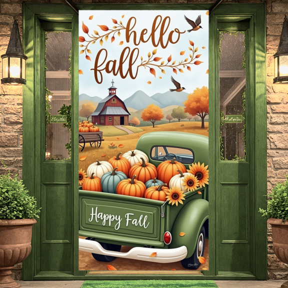 Decorative Design Fall Banner Pumpkin Farmhouse Autumn Theme for Seasonal Decor Thanksgiving Celebration Harvest Festival