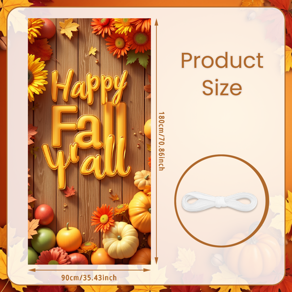 Decorative Design Fall Banner Seasonal Theme Harvest Decoration Autumn Banner for Thanksgiving Party Holiday Celebration Indoor Decoration