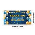 thumbnail image 1 of Decorative Design Farewell Banner Colorful Theme Appreciation Banner Balloon Decoration Golden Stars Glitter Decoration We Will Miss You Banner for Retirement Party Indoor Decoration Outdoor Event, 1 of 7