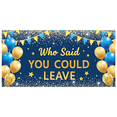 thumbnail image 1 of Decorative Design Farewell Banner Colorful Theme Retirement Party Banner Sparkling Gold Blue Balloons for Farewell Party Goodbye Celebration Retirement, 1 of 7