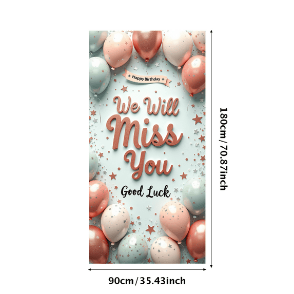 Decorative Design Farewell Banner Glitter Gold Theme Balloon Decoration for Farewell Party Retirement Celebration Indoor Event