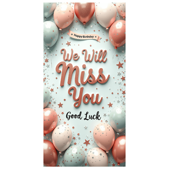 Decorative Design Farewell Banner Glitter Gold Theme Balloon Decoration for Farewell Party Retirement Celebration Indoor Event