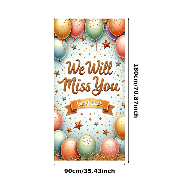 Decorative Design Farewell Banner Glitter Gold Theme Balloon Decoration for Farewell Party Retirement Celebration Indoor Event