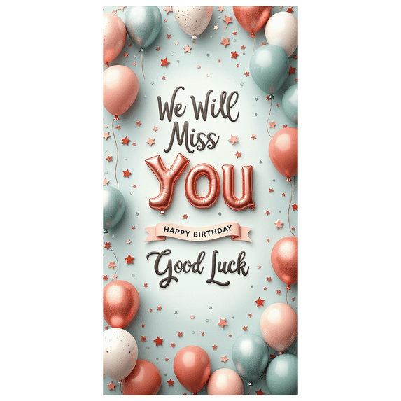 Decorative Design Farewell Banner Glitter Gold Theme Balloon Decoration for Farewell Party Retirement Celebration Indoor Event