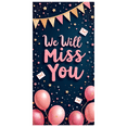 thumbnail image 1 of Decorative Design Farewell Party Banner Stars Design Goodbye Banner Pink Balloon Elements We Will Miss You for Farewell Party Office Event Home Decoration, 1 of 8