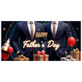 thumbnail image 1 of Decorative Design Father's Day Banner Elegant Style Gift Decorations Formal Occasion Blue Theme for Father's Day Celebration Indoor Event Party Decoration, 1 of 7
