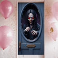 thumbnail image 1 of Decorative Design Halloween Banner Spooky Theme Door Decoration Horror Scary Prop for Halloween Party Haunted House Event Decoration, 1 of 9