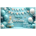 thumbnail image 1 of Decorative Design Happy 1st Birthday Banner Balloon Decoration Blue Theme Cake Decoration Gift Boxes for Kids Party Indoor Decoration Photo Shoot, 1 of 8