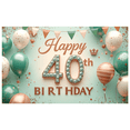 thumbnail image 1 of Decorative Design Happy 40th Birthday Colorful Banner Birthday Party Decoration Balloon Decoration Event Banner for Adult Celebration Indoor Decoration Holiday Celebration, 1 of 8