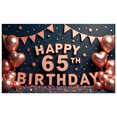 thumbnail image 1 of Decorative Design Happy 65th Birthday Banner Balloon Decoration Party Decoration Birthday Party for Senior Celebration Event, 1 of 9