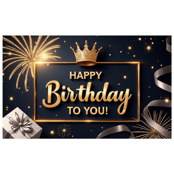 Decorative Design Happy Birthday Banner Balloon Decoration Birthday Party Banner Confetti Design Event Banner for Birthday Party Kids Party Indoor Decoration