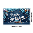 thumbnail image 1 of Decorative Design Happy Birthday Banner Balloon Decoration Birthday Party Cake Decoration Celebration Banner for Kids Party Indoor Decoration Photo Shoot, 1 of 8