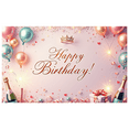 thumbnail image 1 of Decorative Design Happy Birthday Banner Colorful Balloons Birthday Celebration Photography Backdrop for Birthday Party Indoor Decoration Event Celebration, 1 of 7