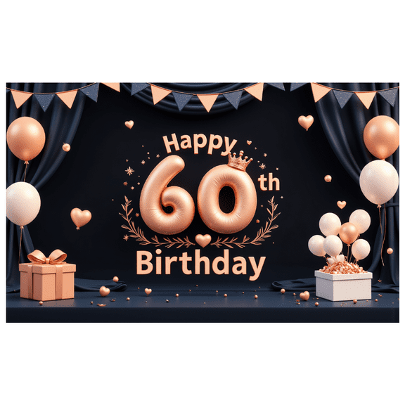 Decorative Design Happy Birthday Banner Colorful Theme Milestone Celebration Banner Royal Crown Birthday Party Balloon Decoration for Birthday Party Celebration Indoor Decoration