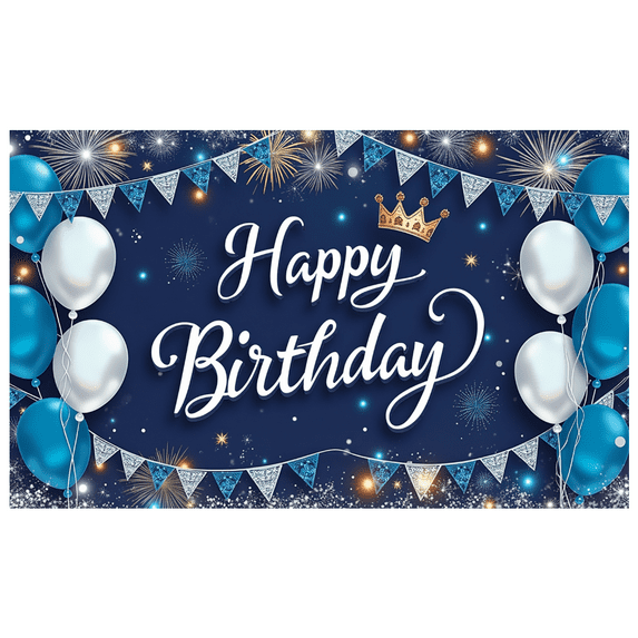 Decorative Design Happy Birthday Banner Colorful Theme Party Backdrop Celebration Banner for Birthday Party Indoor Decoration Photo Shoot