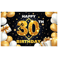 thumbnail image 1 of Decorative Design Happy Birthday Banner Gift Elements Party Backdrop Balloon Decoration 30th Birthday Celebration for Birthday Party Indoor Decoration Photo Shoot, 1 of 5