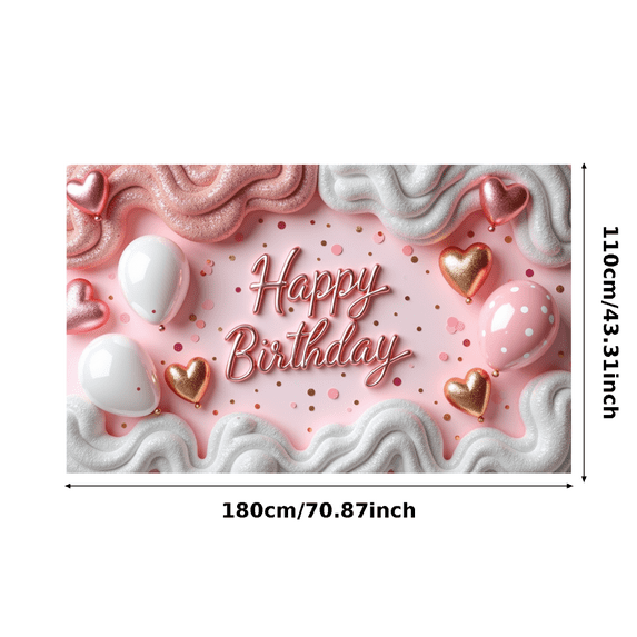Decorative Design Happy Birthday Banner Glitter Letters Balloon Decoration for Kids Party Celebration Photo Shoot